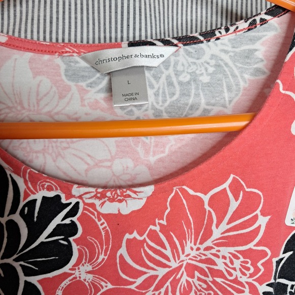 Lot of 3 Women's Tops - Felina Lavender‎ V-Neck & Floral Print Long Sleeve L - Picture 6 of 9